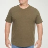 Mutual Weave Mens V Neck Short Sleeve Big And Tall T-shirt In Multi