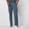 Mutual Weave Standard Chino Mens Relaxed Fit Flat Front Pant In Blue