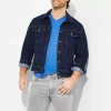 Mutual Weave Stretch Mens Denim Jacket In Blue