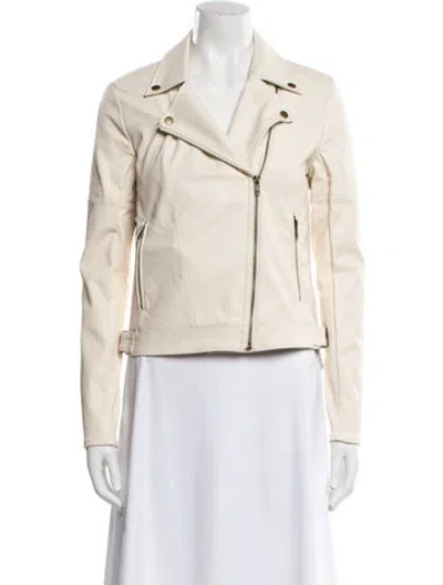 Pre-owned Muubaa Biker Jacket In Neutral