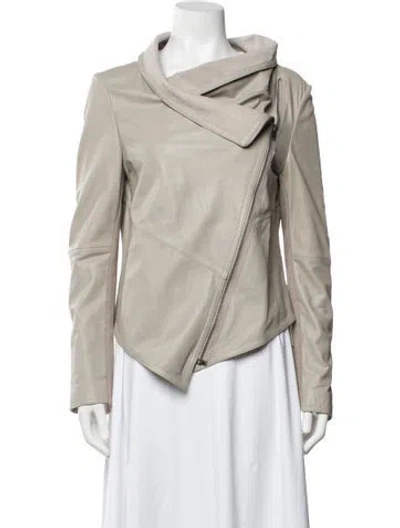 Pre-owned Muubaa Biker Jacket In Neutrals