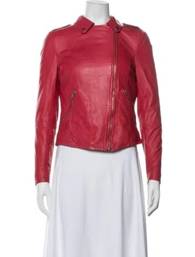 Pre-owned Muubaa Leather Biker Jacket In Multi