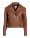 Muubaa Woman Jacket Tan Size 12 Sheepskin