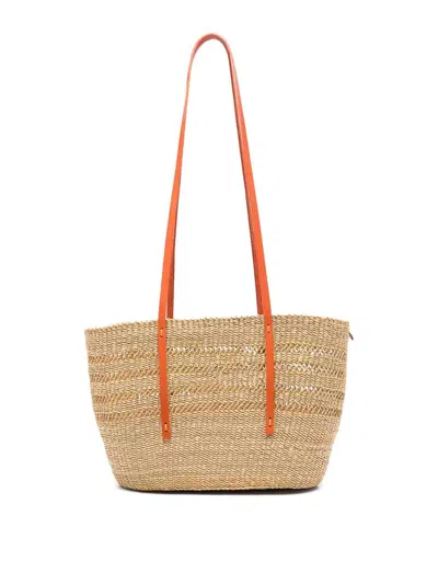 Muun Bicro M Uni Straw Bag In Nude & Neutrals