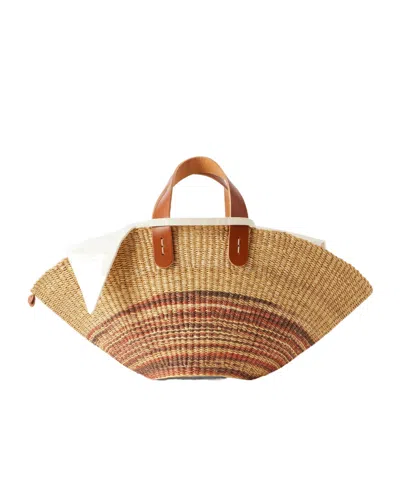 Muun Hand-woven Tote Bag In Brown