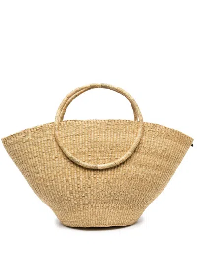 Muun "lune" Straw Bag In Sand