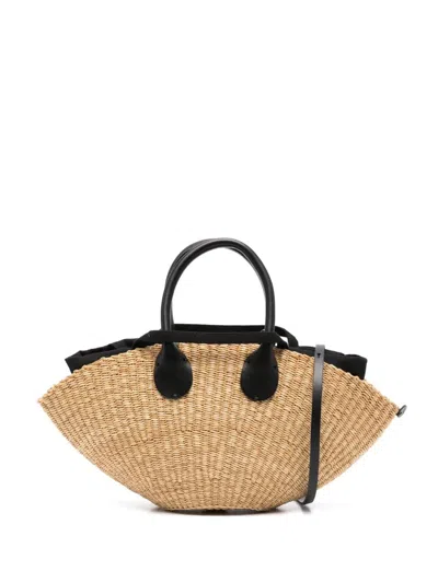 Muun Mini Sophia Straw Bag In Sand