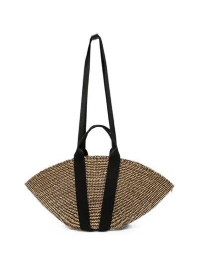 Muun Sophie Woven Bucket Bag In Brown