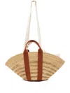 Muun Colette Leather-trimmed Straw Tote In Neutral