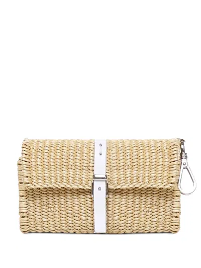 Muun Woven Leather-trimmed Shoulder Bag