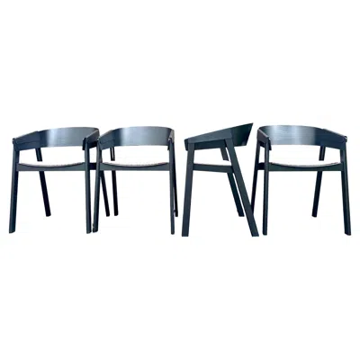Pre-owned Muuto Dining Arm Chairs With Fabric Seat By T. Bentze For , Denmark, 2013 In Brown