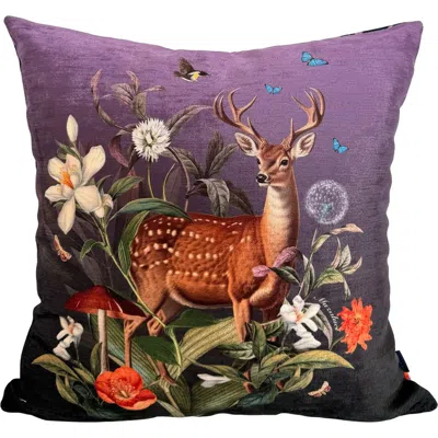 Muzaluci Velvet Pillow In Purple