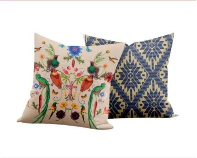 Muzaluci Velvet Pillow In Multi