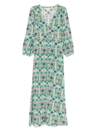 Muzungu Sisters Maxikleid Mit Blumen-print In Blue