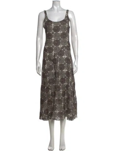 Pre-owned Muzungu Sisters Linen Long Dress In Multicolor