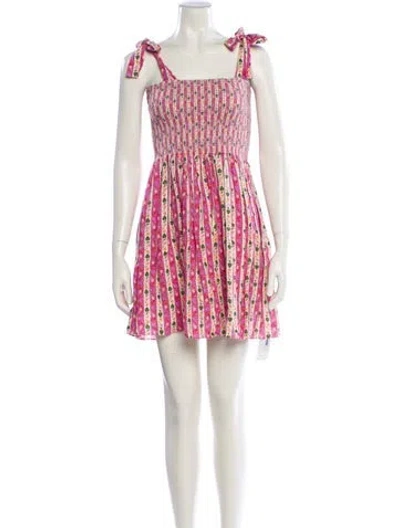 Pre-owned Muzungu Sisters Linen Mini Dress In Multi