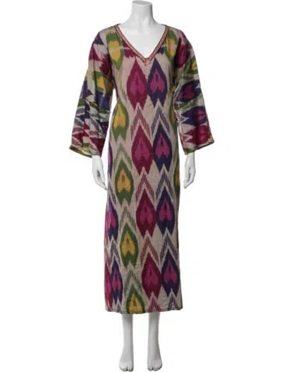 Pre-owned Muzungu Sisters Printed Long Dress In Multicolor