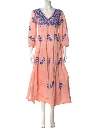 Pre-owned Muzungu Sisters Printed Long Dress In Pink