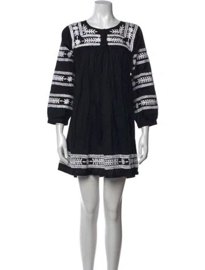 Pre-owned Muzungu Sisters Printed Mini Dress In Black