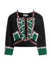 Muzungu Sisters Woman Jacket Black Size M Wool In Multi