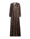 Muzungu Sisters Woman Maxi Dress Black Size S Silk In Black