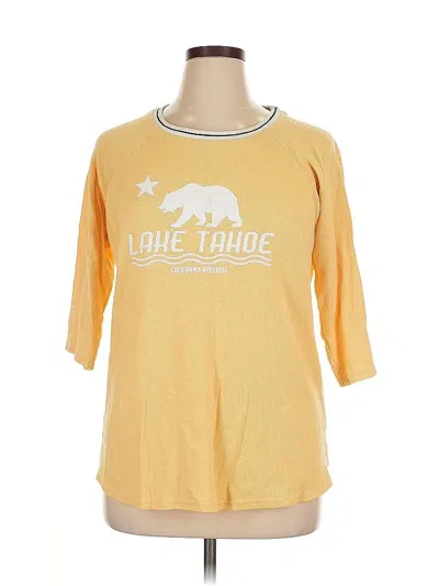Pre-owned Mv Sport 3/4 Sleeve T-shirt In Yellow