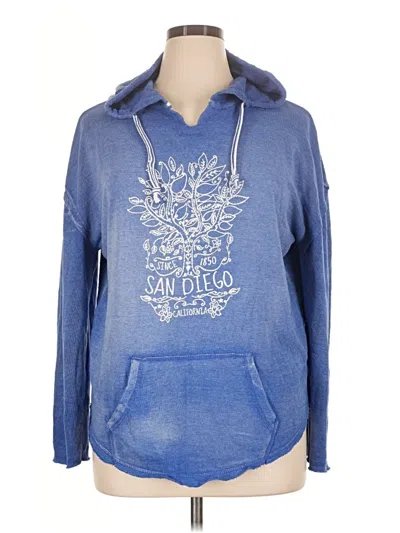 Pre-owned Mv Sport Pullover Hoodie In Blue