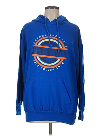 Pre-owned Mv Sport Pullover Hoodie In Blue
