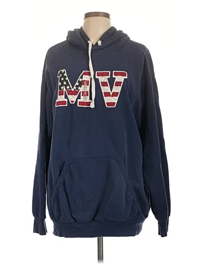 Pre-owned Mv Sport Pullover Hoodie In Blue