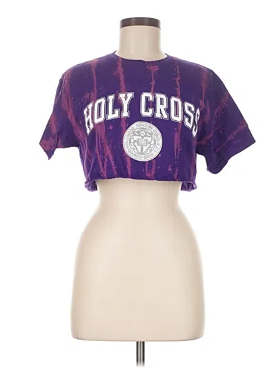 Pre-owned Mv Sport Short Sleeve Top Purple Keyhole Neckline Tops