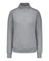 Mv Sport Women's Cloud Fleece Quarter-zip Sweatshirt In Grey