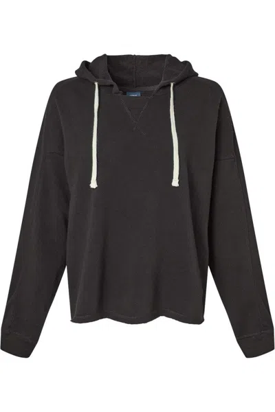 Mv Sport Women´s Angel Fleece Crop Hooded Sweatshirt In Black