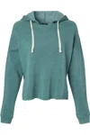 Mv Sport Women´s Angel Fleece Crop Hooded Sweatshirt In Multi