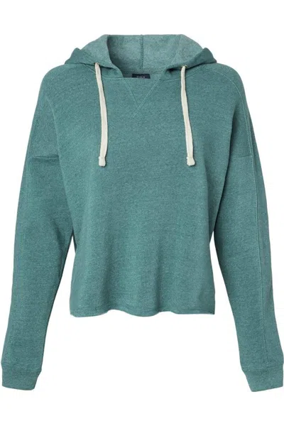Mv Sport Women´s Angel Fleece Crop Hooded Sweatshirt In Multi