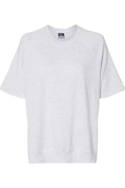 Mv Sport Women´s French Terry Short Sleeve Crewneck Pullover In Grey