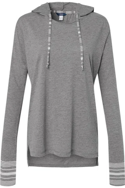 Mv Sport Women´s Heathered Jersey Hooded Tunic In Pink