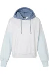 Mv Sport Women´s Sueded Fleece Colorblocked Crop Hooded Sweatshirt