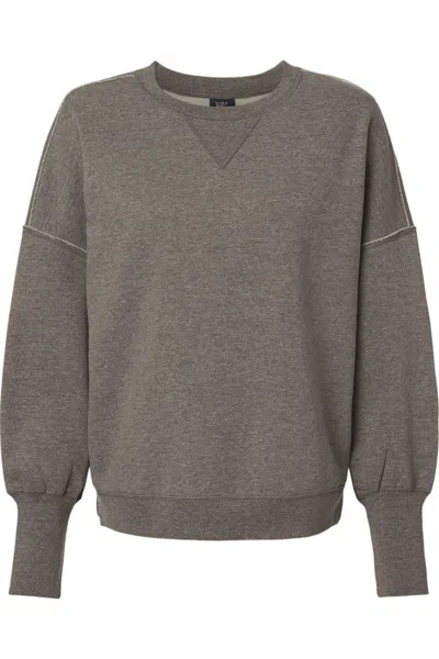 Mv Sport Women´s Sueded Fleece Crewneck Sweatshirt In Pink