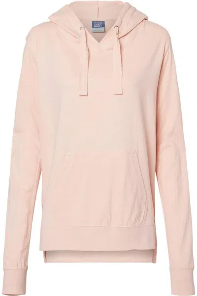 Mv Sport Women´s Sueded Jersey Hooded Sweatshirt In Pink