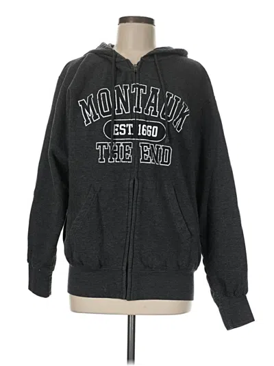 Pre-owned Mv Sport Zip Up Hoodie In Gray