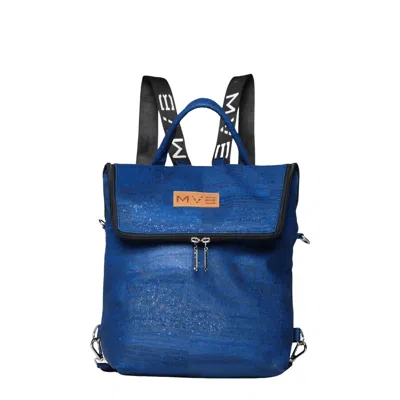 Mvb - My Vegan Bags Women's Cork Leather Backpack Trio  - Blue