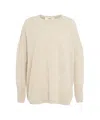 Mvm Beige Oversized Wool Pullover In Nude