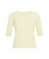 Mvm Cashmere Pullover With Classic Neckline In Yellow