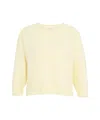Mvm Cashmere Sweater With Classic Round Neck In Yellow