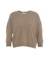 Mvm Cashmere Sweater With Classic Round Neckline In Multi