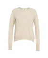 Mvm Cashmere Sweater With Classic Round Neckline In Neutral