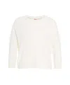 Mvm Cashmere Sweater With Classic Round Neckline In White