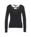 Mvm Cashmere Sweater With Lace Detail In Black