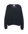 Mvm Cashmere Sweater With Pearls In Black