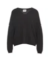 Mvm Cashmere Sweater With Pearls In Black